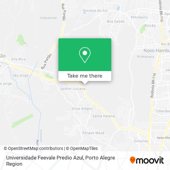 Universidade Feevale Predio Azul map