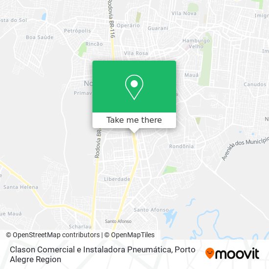 Mapa Clason Comercial e Instaladora Pneumática