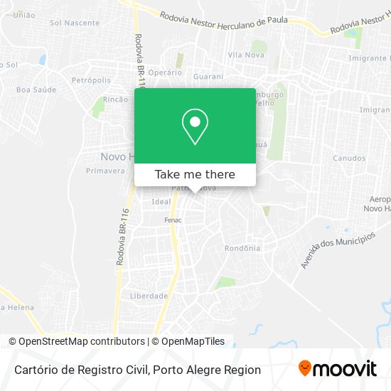 Mapa Cartório de Registro Civil