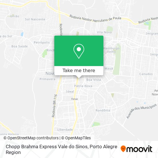 Chopp Brahma Express Vale do Sinos map