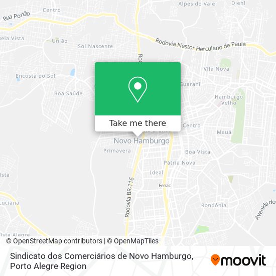 Sindicato dos Comerciários de Novo Hamburgo map