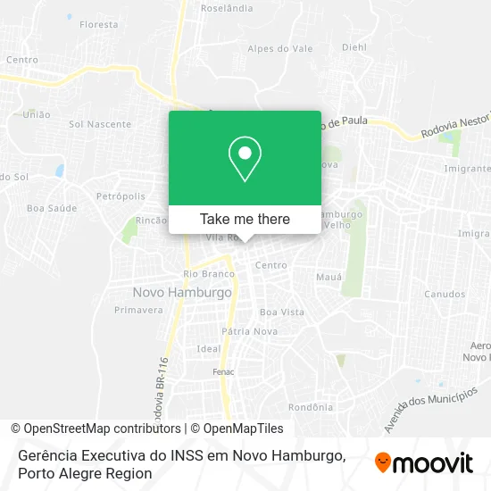 Gerência Executiva do INSS em Novo Hamburgo map