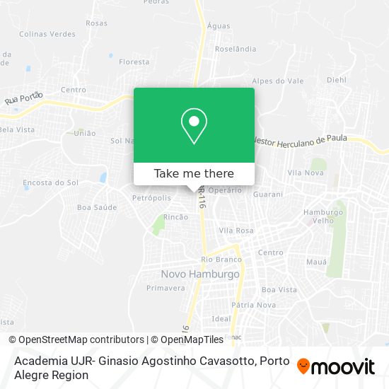 Mapa Academia UJR- Ginasio Agostinho Cavasotto
