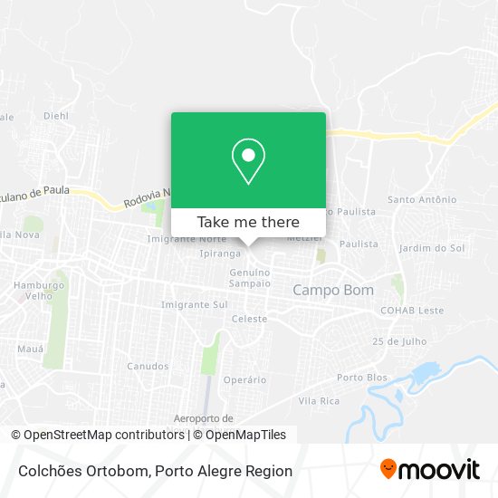 Colchões Ortobom map