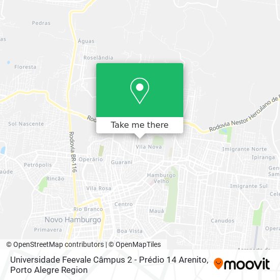 Universidade Feevale Câmpus 2 - Prédio 14 Arenito map