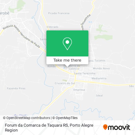 Mapa Forum da Comarca de Taquara RS