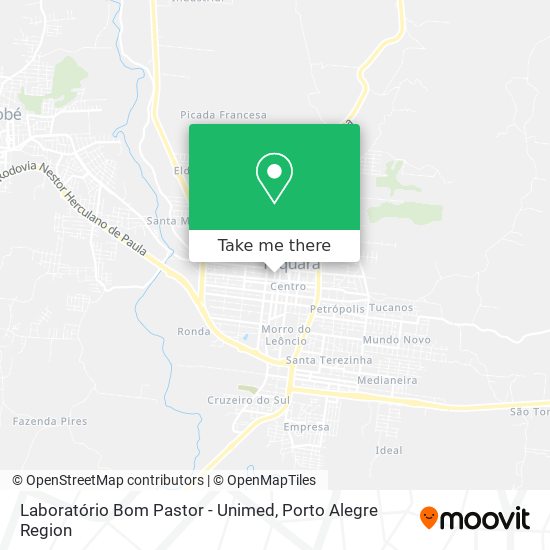 Mapa Laboratório Bom Pastor  - Unimed