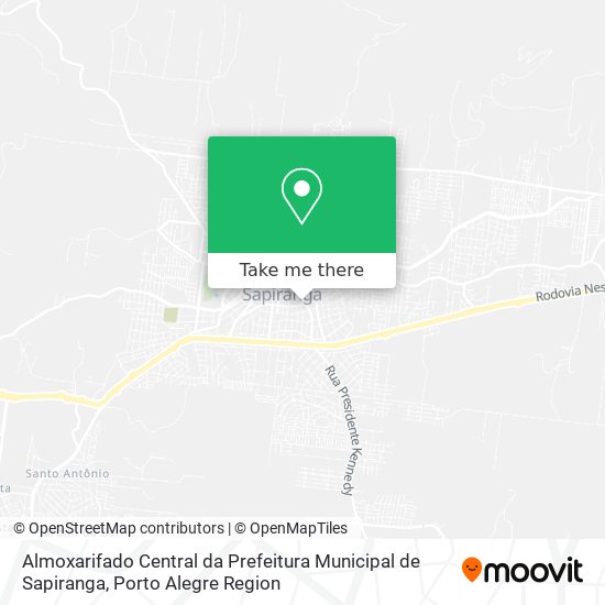 Mapa Almoxarifado Central da Prefeitura Municipal de Sapiranga