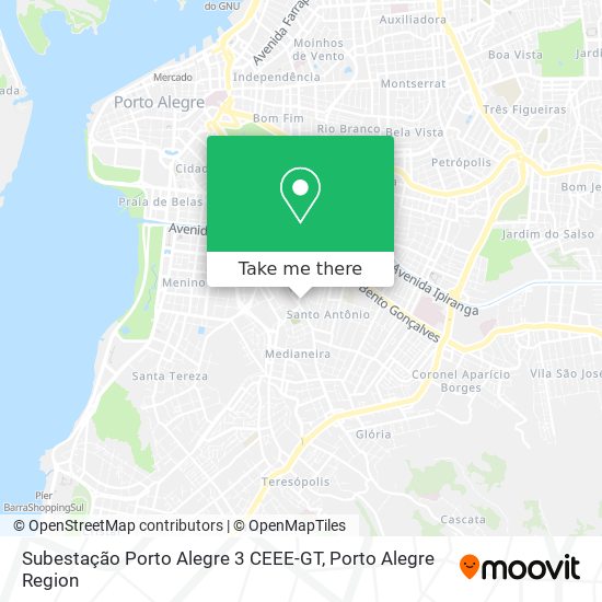 Mapa Subestação Porto Alegre 3 CEEE-GT