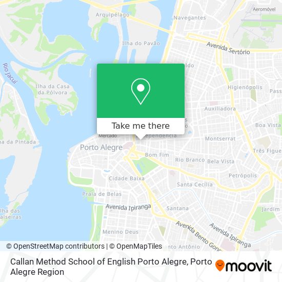 Mapa Callan Method School of English Porto Alegre