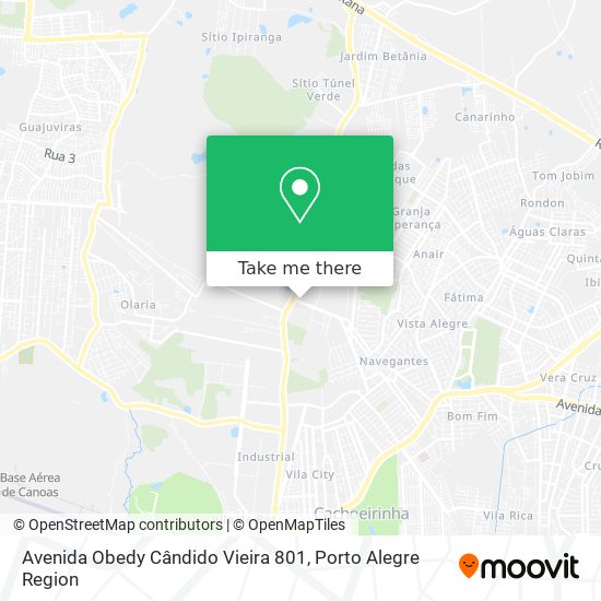 Mapa Avenida Obedy Cândido Vieira 801