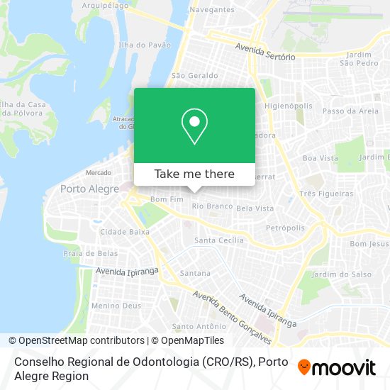 Conselho Regional de Odontologia (CRO / RS) map