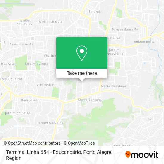 Terminal Linha 654 - Educandário map