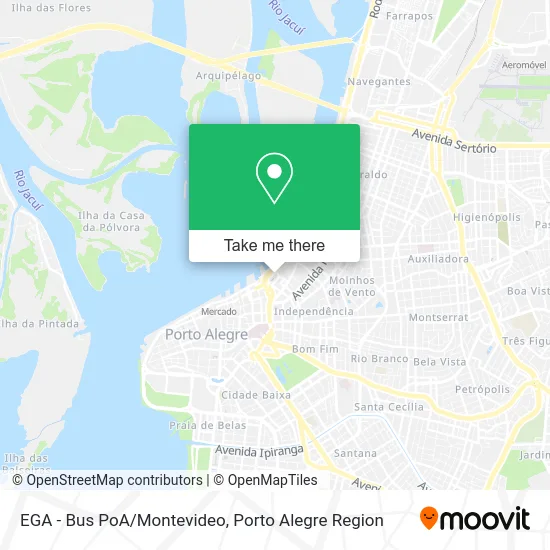 EGA - Bus PoA/Montevideo map