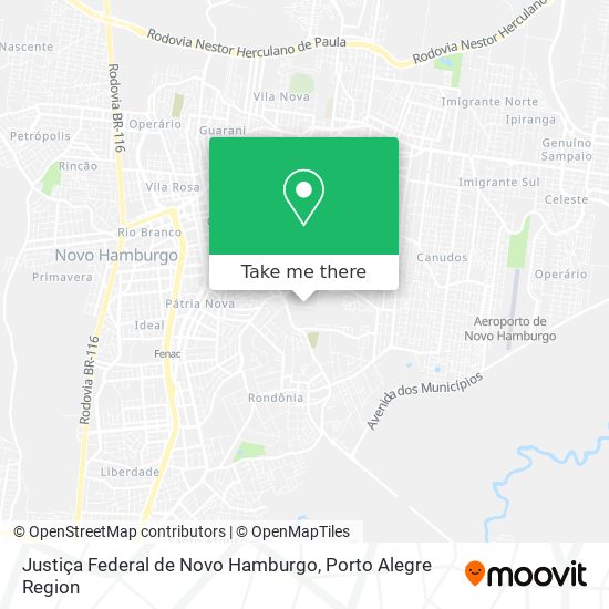 Justiça Federal de Novo Hamburgo map