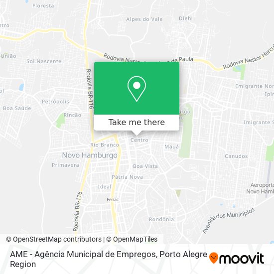 AME - Agência Municipal de Empregos map