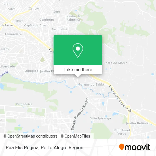 Rua Elis Regina map