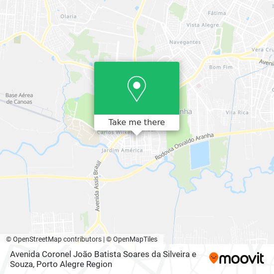 Avenida Coronel João Batista Soares da Silveira e Souza map