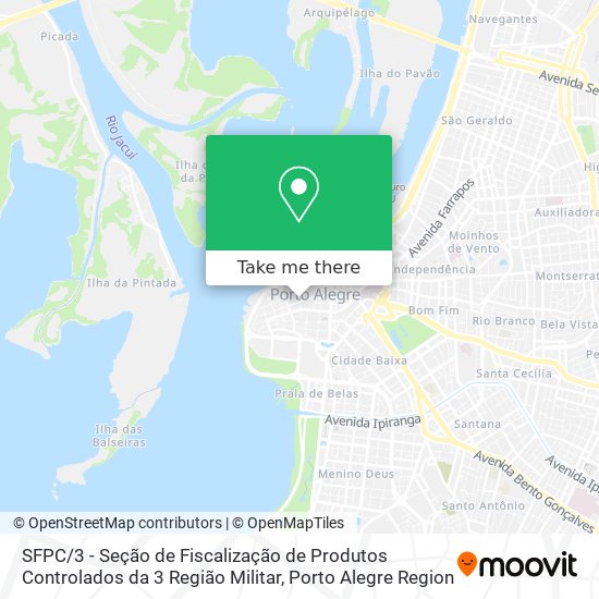 Mapa SFPC / 3 - Seção de Fiscalização de Produtos Controlados da 3 Região Militar