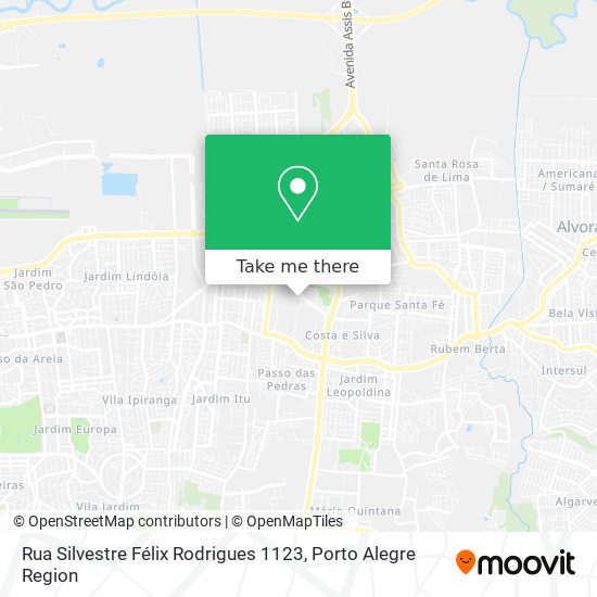 Rua Silvestre Félix Rodrigues 1123 map