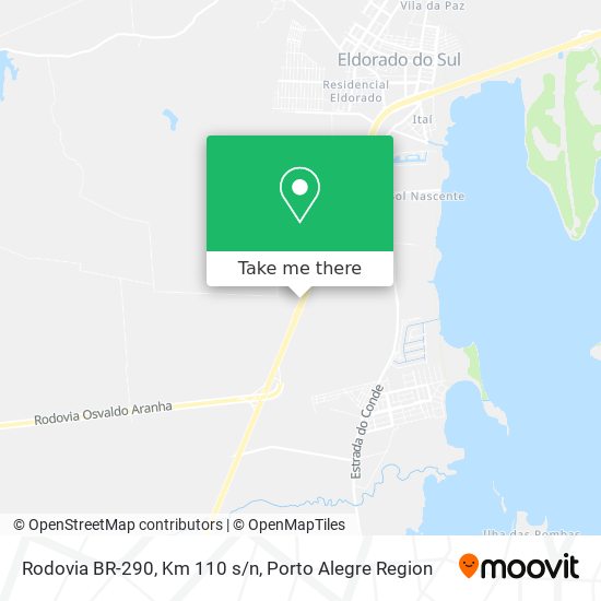 Mapa Rodovia BR-290, Km 110 s/n