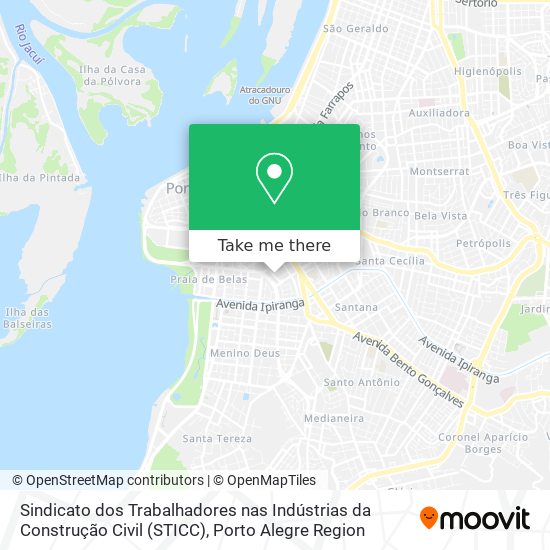 Sindicato dos Trabalhadores nas Indústrias da Construção Civil (STICC) map