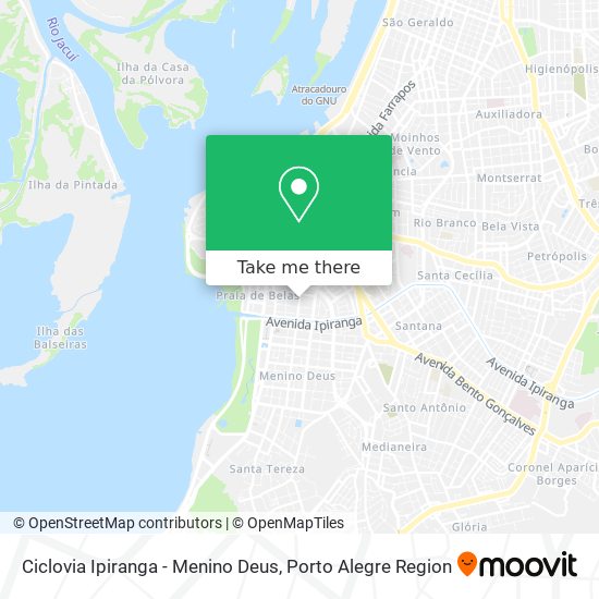Ciclovia Ipiranga - Menino Deus map