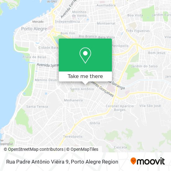 Mapa Rua Padre Antônio Viêira 9