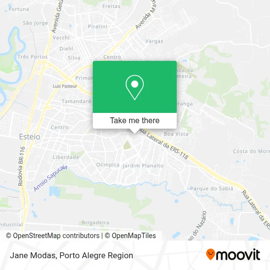 Jane Modas map