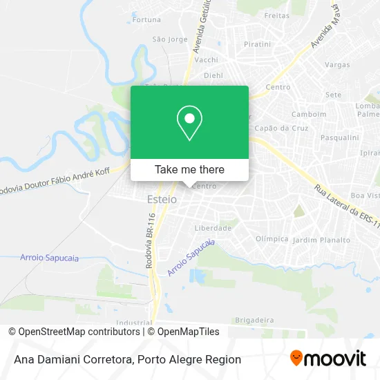 Ana Damiani Corretora map