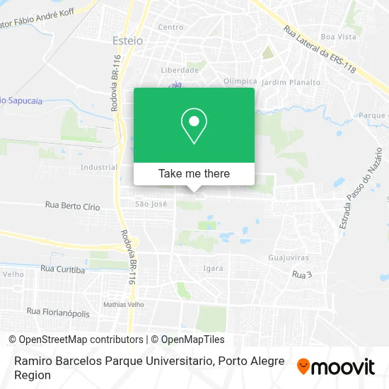 Ramiro Barcelos Parque Universitario map