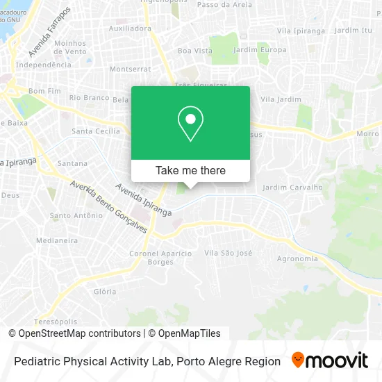 Pediatric Physical Activity Lab map