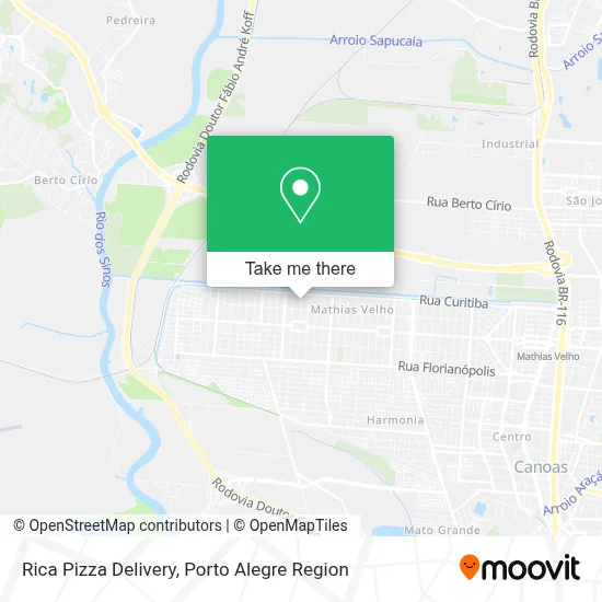 Rica Pizza Delivery map