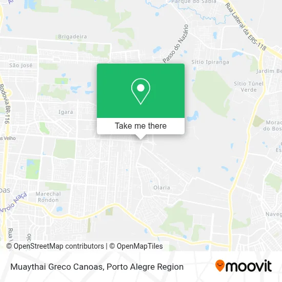Muaythai Greco Canoas map