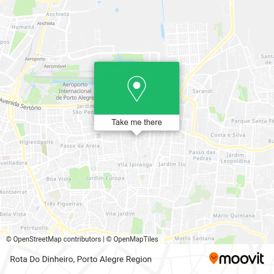 Rota Do Dinheiro map