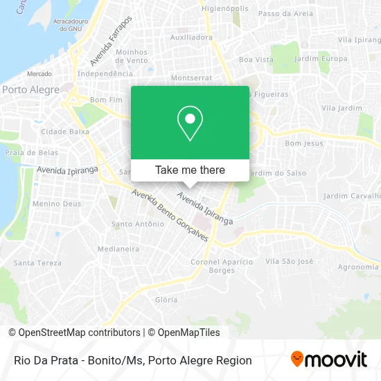 Rio Da Prata - Bonito/Ms map