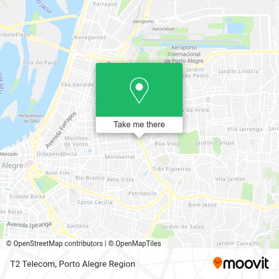 T2 Telecom map