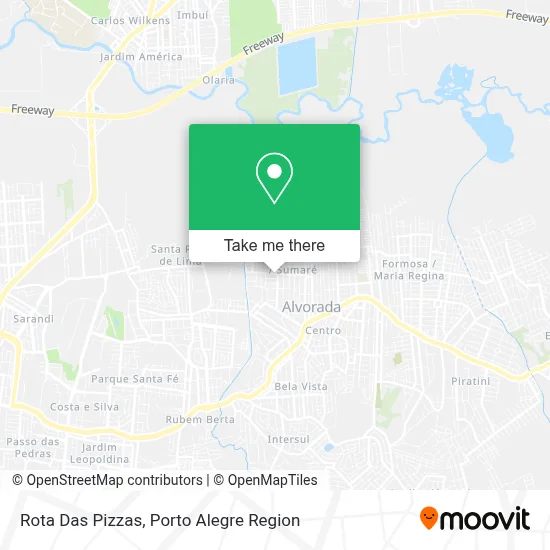 Rota Das Pizzas map