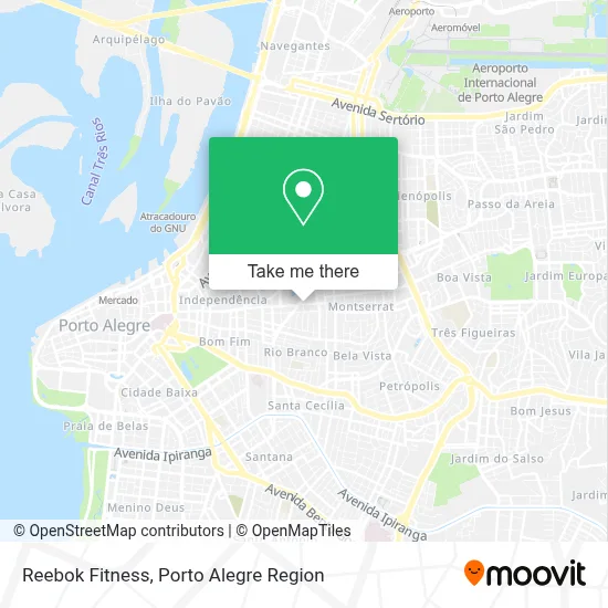 Reebok Fitness map