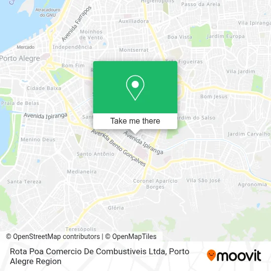 Rota Poa Comercio De Combustiveis Ltda map