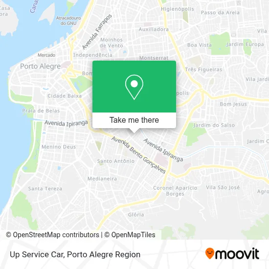 Up Service Car map