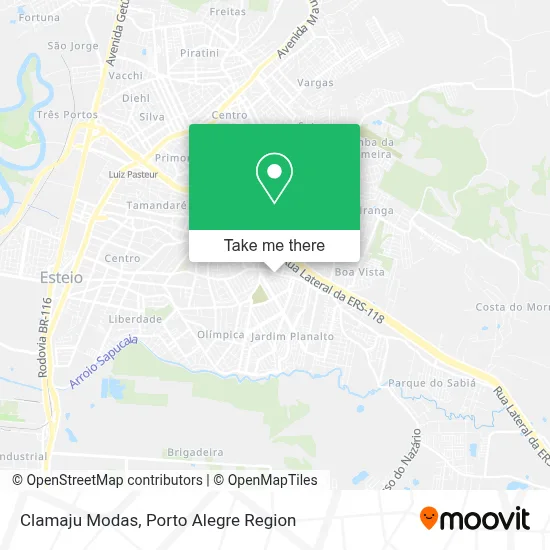 Clamaju Modas map
