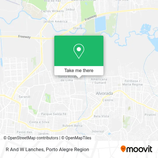 R And W Lanches map