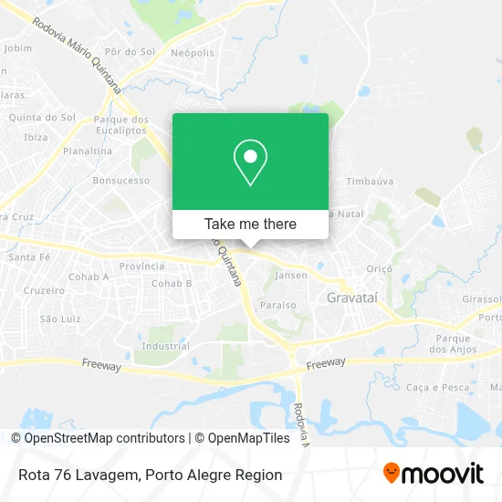 Rota 76 Lavagem map