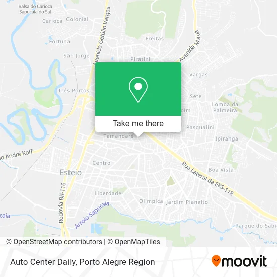 Auto Center Daily map