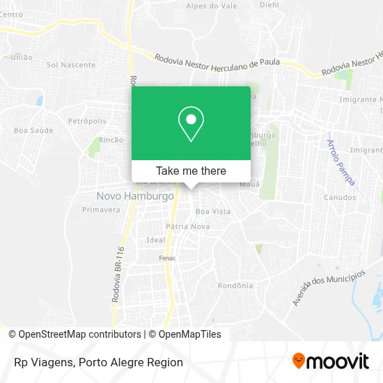 Rp Viagens map