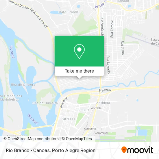Rio Branco - Canoas map