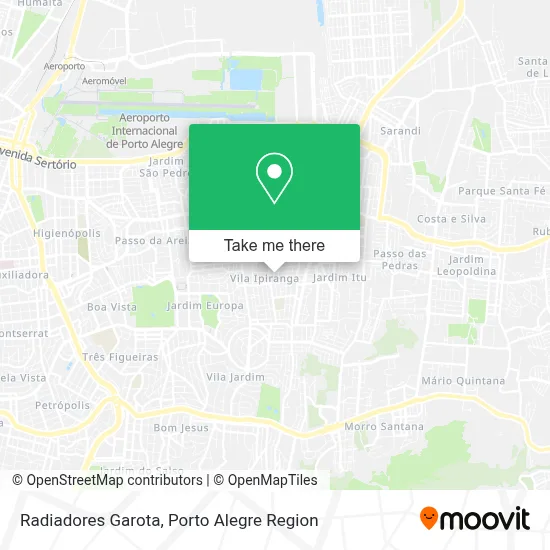 Radiadores Garota map