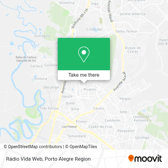 Rádio Vida Web map