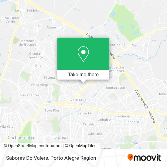 Sabores Do Valers map